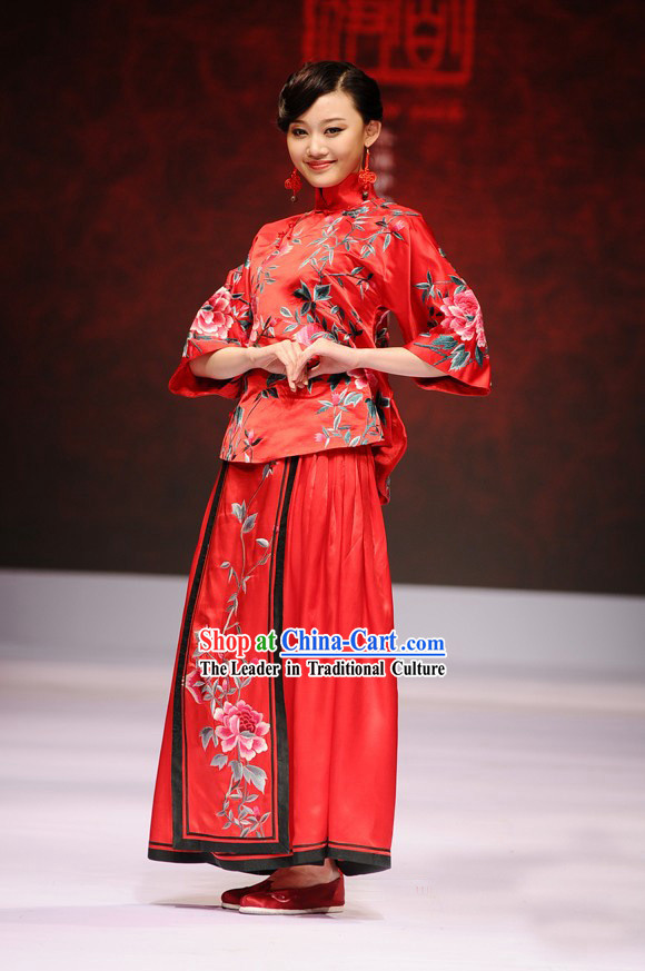 Chinese Brocade Kimono Wedding dress