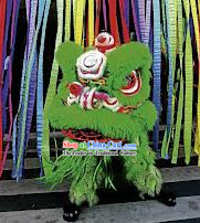 Green Ceremony and Opening Celebration Lion Dance Costumes Complete Set