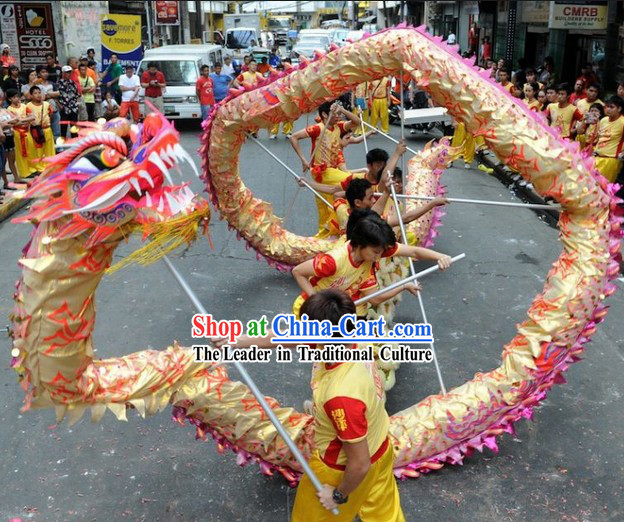 Chinese Lunar New Year Dragon Dance Costume Complete Set for Adults