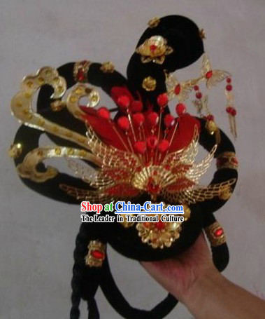 Chinese Stage Performance Classical Dancing Hair Accessories and Wig