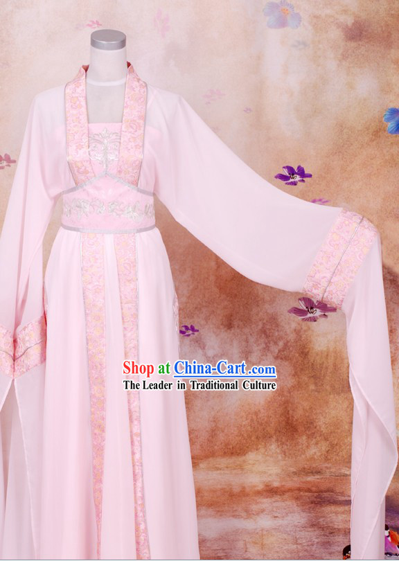 Ancient Chinese Pink Dance Costumes for Women