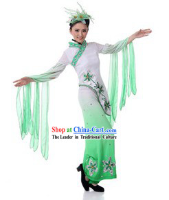 Traditional Chinese Classical Dance Costumes and Headpiece for Women