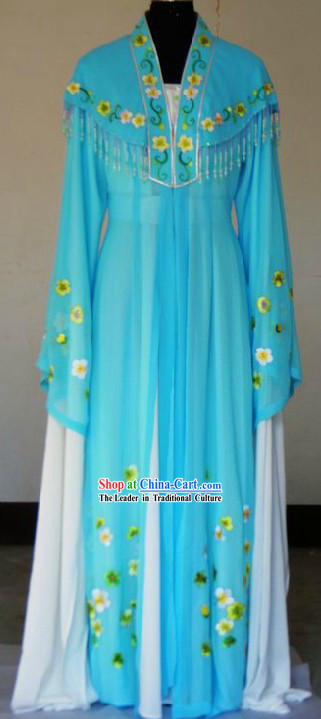 Ancient Chinese Opera Blue Dan Costumes for Women