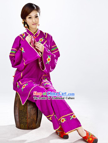 Traditional Chinese Fan Dance Costumes