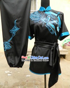 Traditional Chinese Long Fist Embroidered Phoenix Kung Fu Competition Uniforms