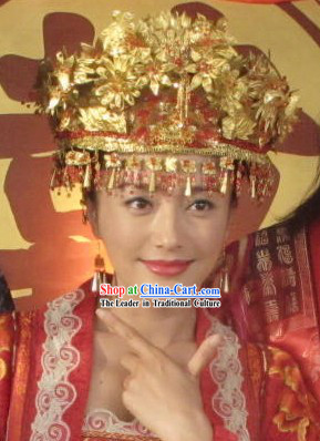 Traditional Chinese Wedding Hat for Brides