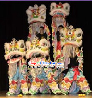 Chinese Classic Fo Shan Lion Dancing Costumes Five Set
