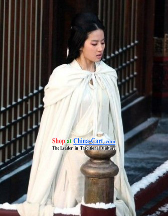 The Assassins Pure White Beauty Diao Chan Liu Yifei Cape and Clothes Set