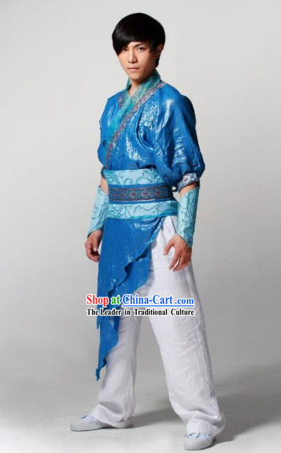 Mandarin Style Drummer or Kung Fu Dancer Stage Performance Costume Full Set for Men