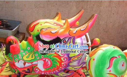 Traditional Chinese Dragon Dance Head Costume for School Students