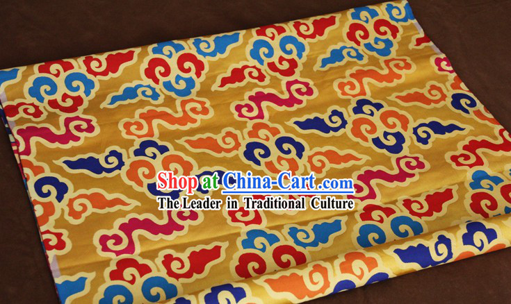 Yellow Traditional Chinese Tibetan Fabric