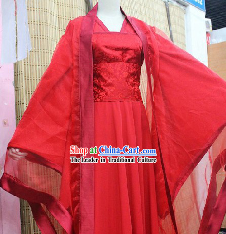 Ancient Chinese Red Tang Dynasty Beauty Cosplay Costumes