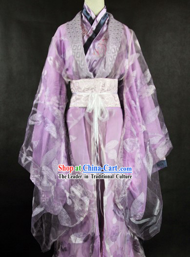 Ancient Chinese Purple Princess Cosplay Robes for Women
