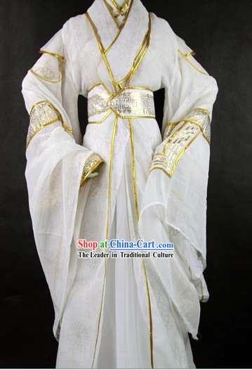Ancient Chinese White Cosplay Costumes for Men
