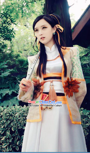 Ancient Chinese Heroine Swordswoman Costumes and Headpieces