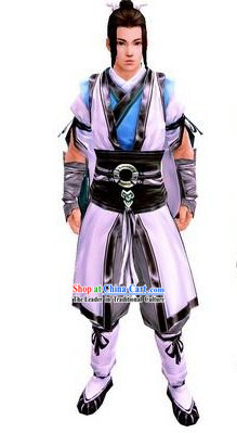 Ancient Chinese Taoist Disciple School Uniform Outfit for Men
