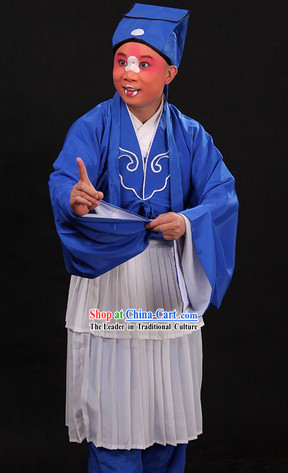 Traditional Chinese Opera Waiter Costumes and Hat