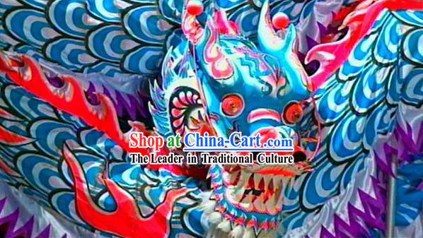 Blue Competition and Parade Chinese Lunar New Year Celebration Luminated Dragon Dance Costumes