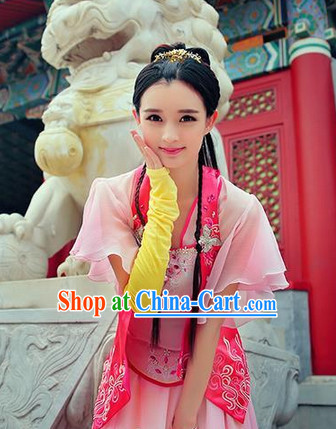 Chinese Swordwoman Costumes and Accessories Complete Set