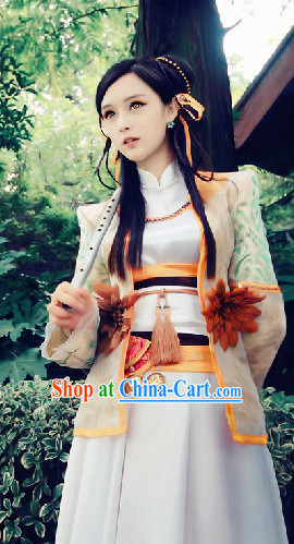 Chinese Knight Costumes and Headdress Complete Set