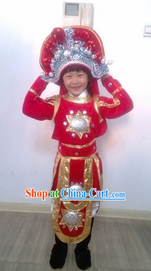 Chinese Legend Character Hua Mulan Heroine Costumes for Students
