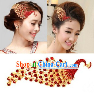 Chinese Classical Wedding Guzhuang Peacock Hair Clasps