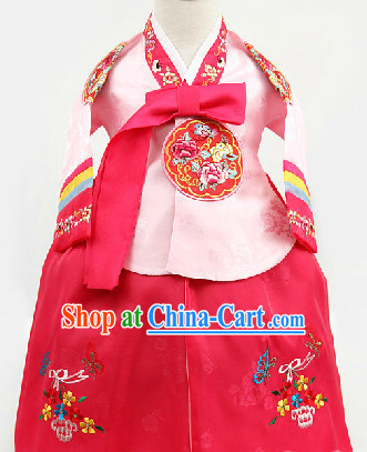 Korean Traditional Hanbok for Children from 1 Year Old to 15 Years Old