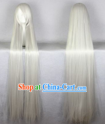 Chinese Classic Grey Hanfu Wig for Men