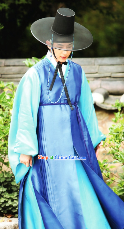 Korean Traditional Clothes and Hat for Men
