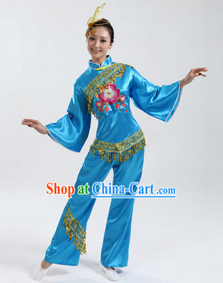 Traditional Asian Dance Costumes Complete Set for Women