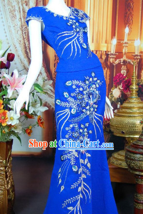 Southeast Asia Traditional Thailand Dresses for Girls