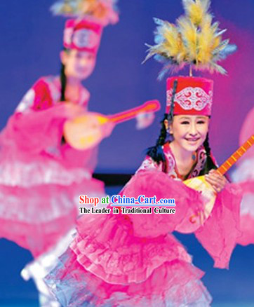 Kazak Dance Costumes and Headdress Complete Set