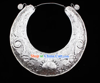 Traditional Miao Silver Dragon Necklace