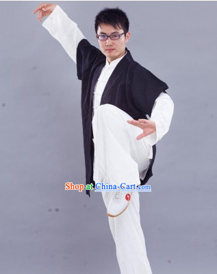Traditional Chinese Kung Fu Silk Uniform with Vest