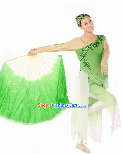 Leaf Fan Classical Dancing Costume and Headdress