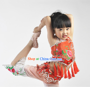 Chinese Children Fan Dance Suit