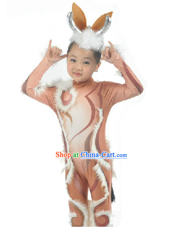 Modern Deer Dance Costumes Suit for Kids