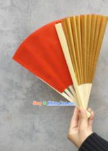 Professional Double Sides Red Gold Dance Fan for Adults and Children