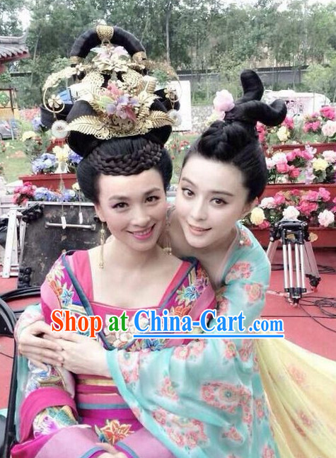Chinese Traditional Bridal Hairstyles Wig and Headpieces