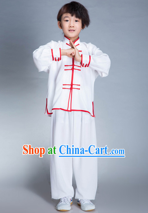 Traditional Martial Arts Silk Uniforms for Children