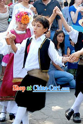 Kids Boys Greek Dance Costumes Complete Set