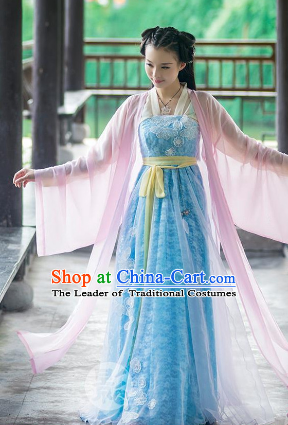 China Ancient Fairy Halloween Costume Complete Set for Women