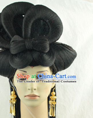 Ancient Chinese Lady Black Long Wigs