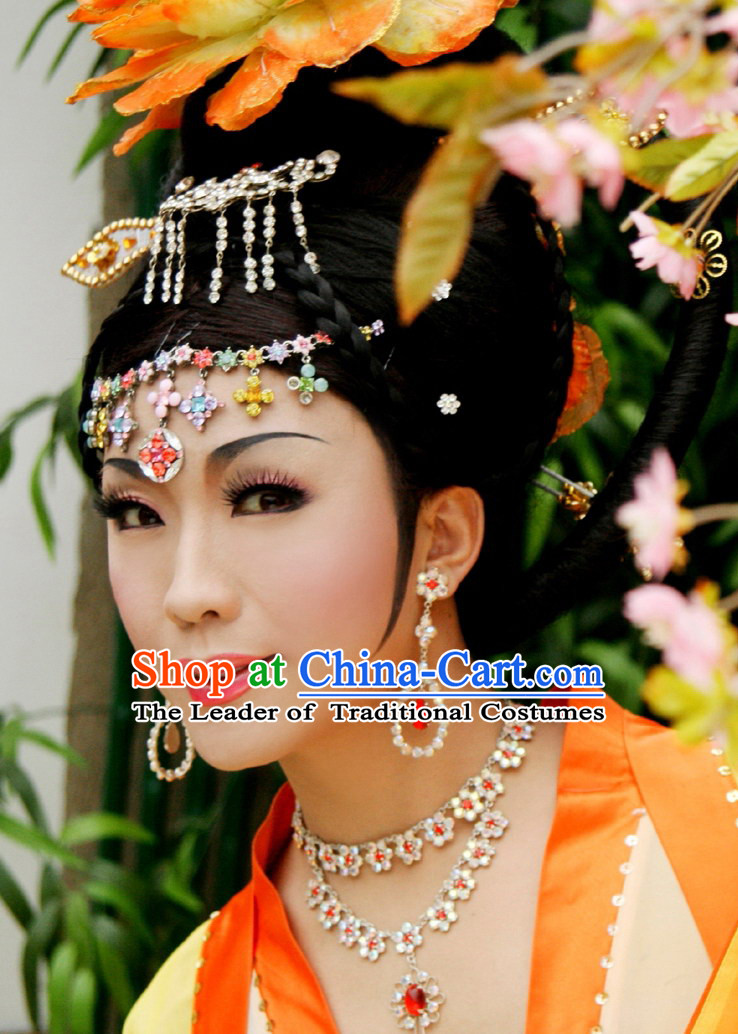 Ancient Chinese Empress Xi Shi Wigs and Hair Jewelry Set