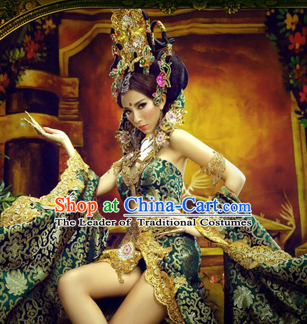 Chinese Ancient Sexy Dance Costumes online Designer Halloween Costume Wedding Gowns Dance Costumes Cosplay