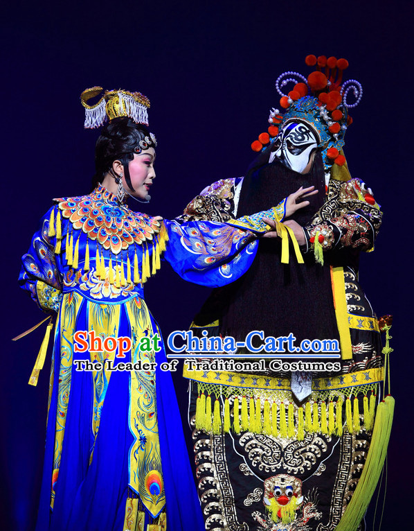 Ancient Chinese Palace Yu Ji and Emperor Opera Stage Queen Dance Costumes