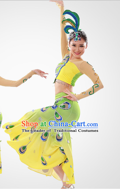 Chinese Peacock Dance Costume Wholesale Clothing Discount Dance Costumes Dancewear Supply