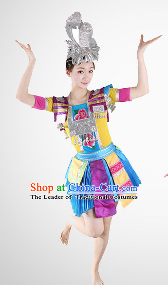 Chinese Folk Miao Dance Costume Wholesale Clothing Discount Dance Costumes Dancewear Supply for Women