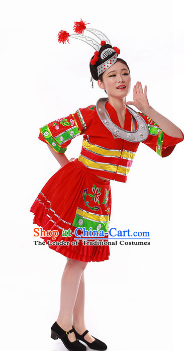 Chinese Folk Minority Dancing Clothes Costume Wholesale Clothing Group Dance Costumes Dancewear Supply for Women