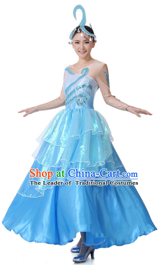 Chinese Fan Dance Costume Wholesale Clothing Group Dance Costumes Dancewear Supply for Girls